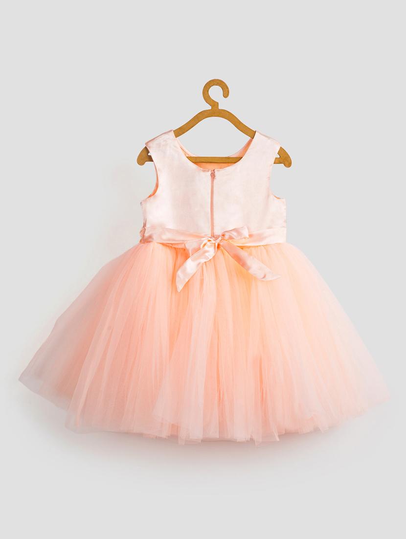 girls embellished sleeveless high low frock - 21978603 - Standard Image - 1