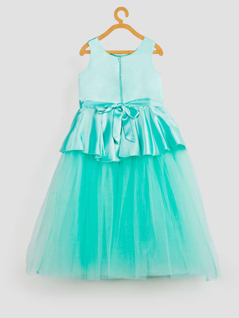 girls self designed sleeveless party gown - 21978610 -  Standard Image - 1