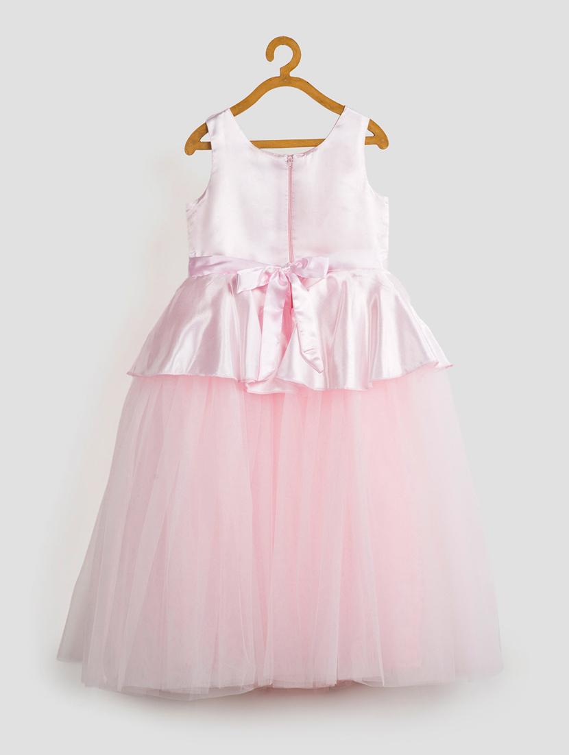 girls self designed sleeveless party gown - 21978612 -  Standard Image - 1