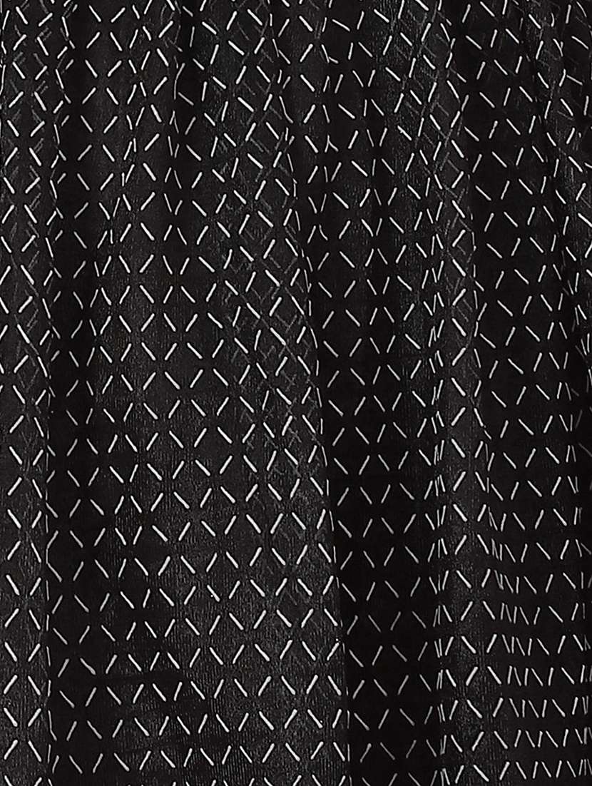 women checkered semi stitched fit & flare gown - 21978657 -  Standard Image - 4