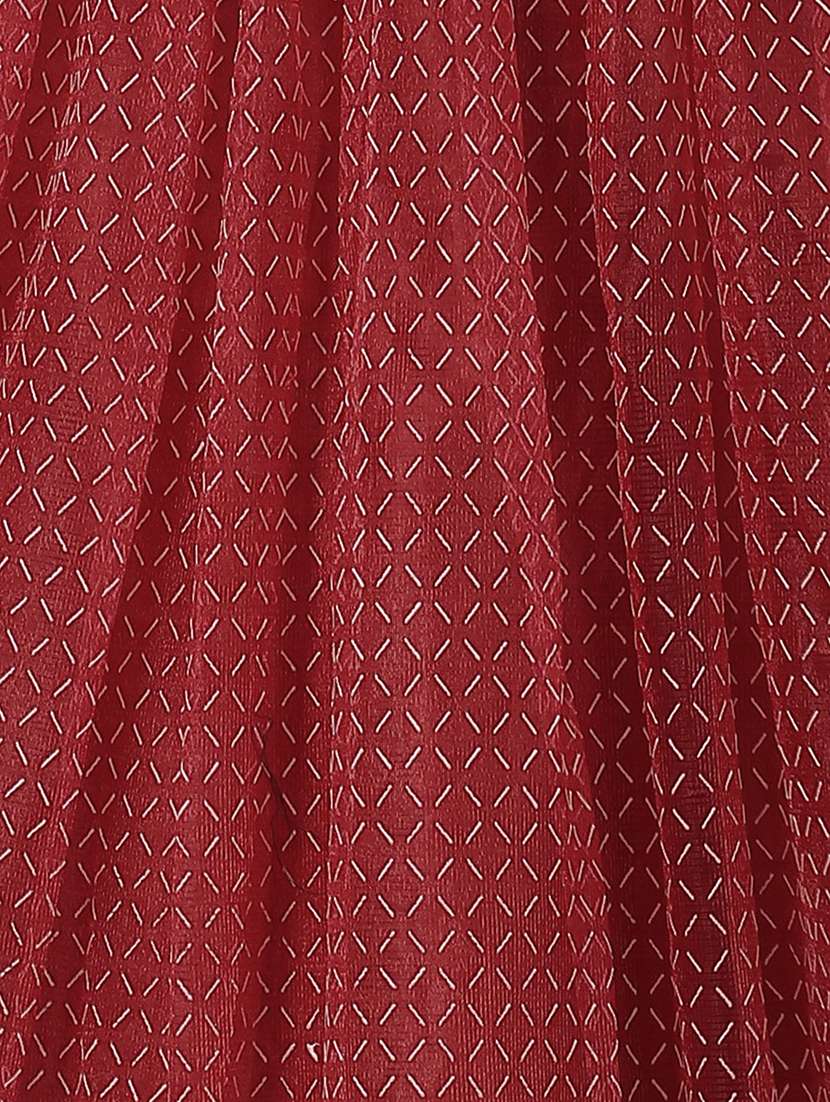 women checkered semi stitched fit & flare gown - 21978659 -  Standard Image - 4