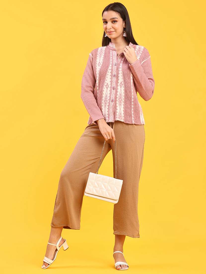 women self design long sleeve cardigan - 21978894 -  Standard Image - 4