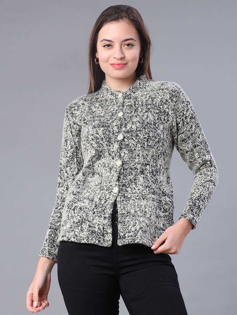 women self design long sleeve cardigan - 21978895 -  Standard Image - 1