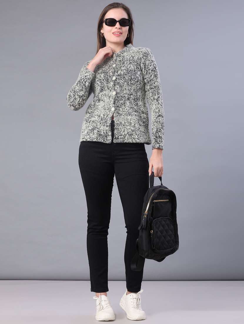 women self design long sleeve cardigan - 21978895 -  Standard Image - 4