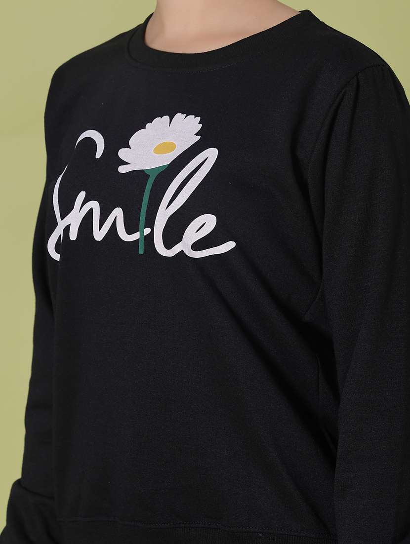 women chest print long sleeve sweatshirt - 21978947 -  Standard Image - 4