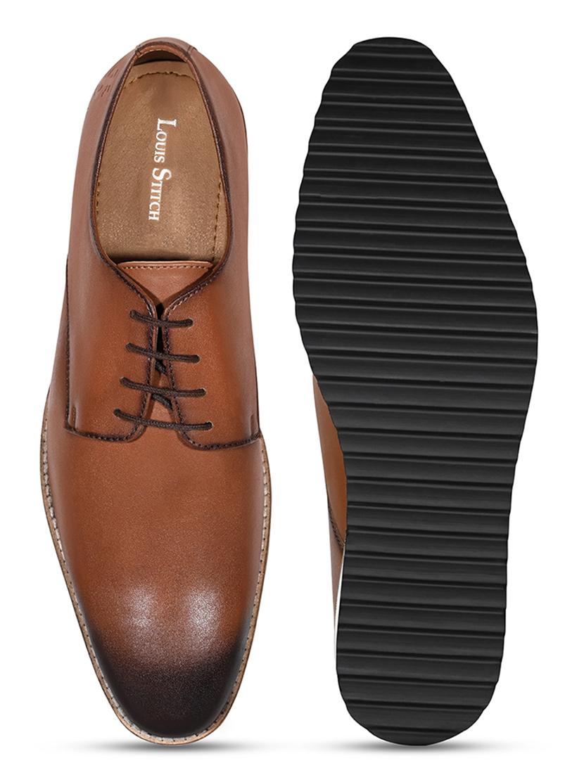 men tan lace-up derby - 21979009 - Standard Image - 4
