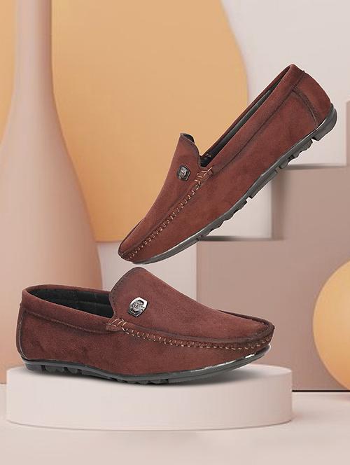 men brown slip on loafer - 21979057 - Standard Image - 0