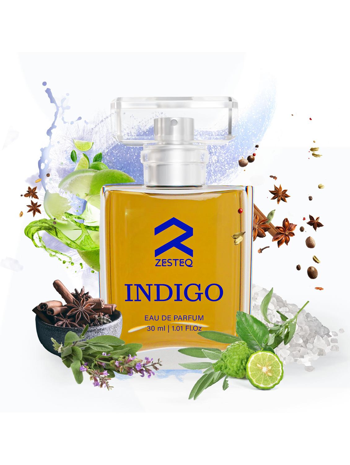 zesteq indigo eau de parfum (30 ml) mysterious & alluring fragrance - 21979197 - Standard Image - 1