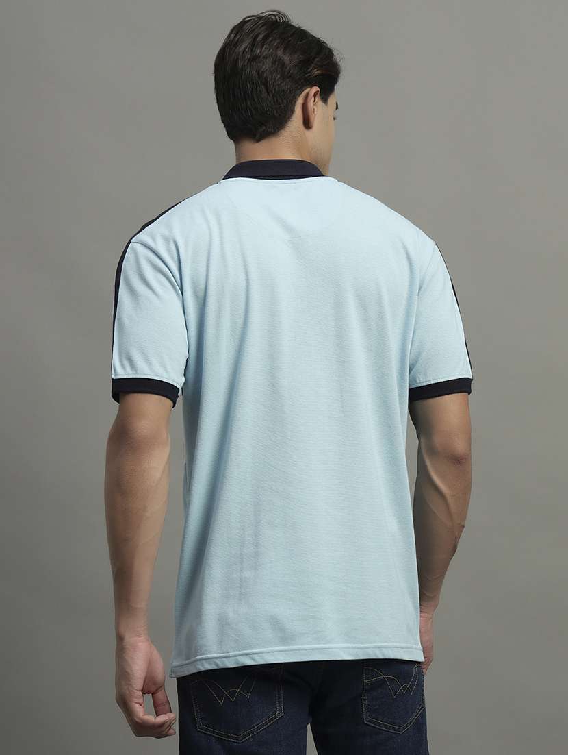 men color blocked short sleeve polo t-shirt - 21979233 -  Standard Image - 4