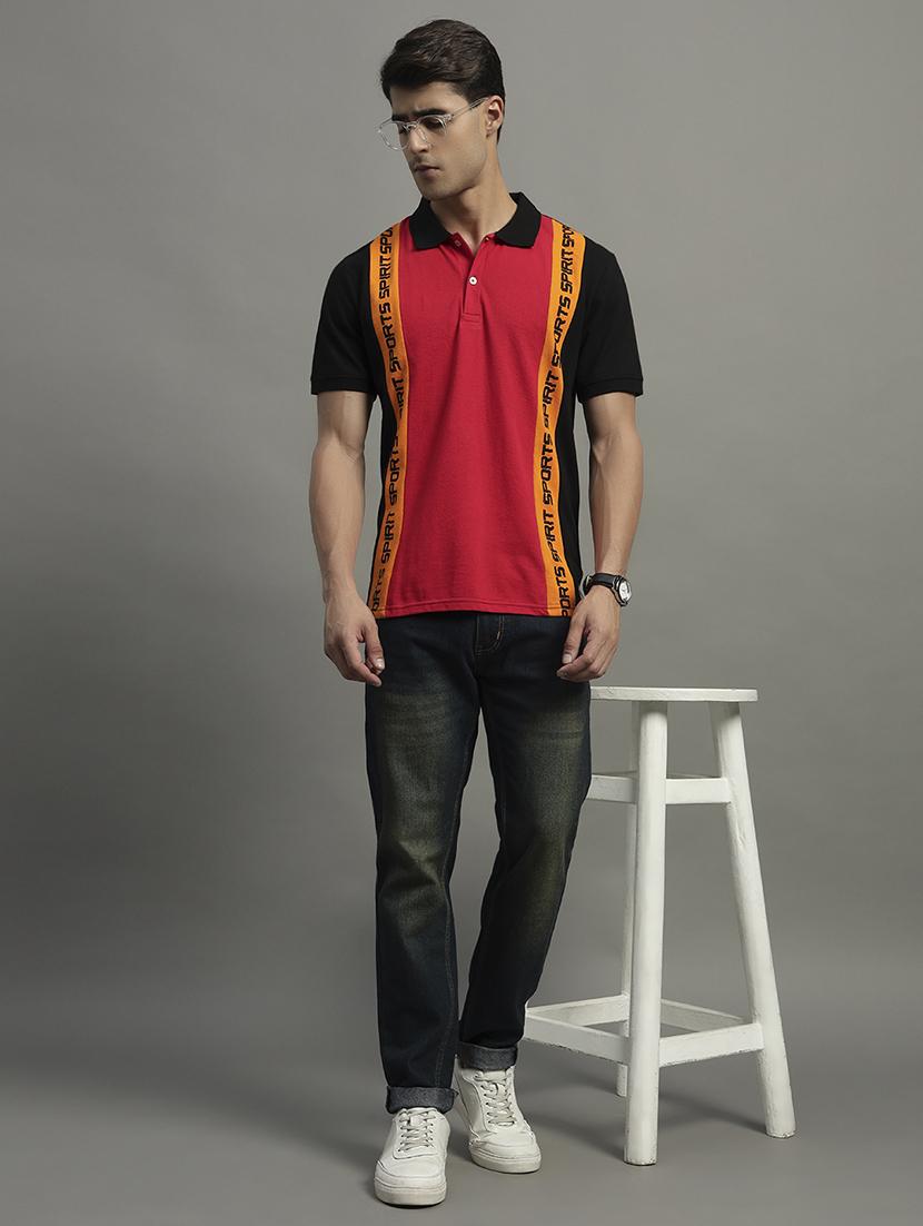 men color blocked short sleeve polo t-shirt - 21979234 - Standard Image - 4