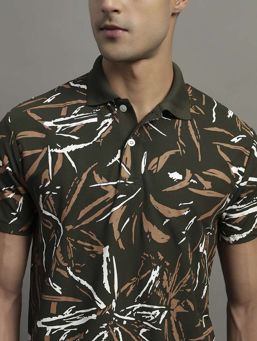 men printed short sleeve polo t-shirt - 21979248 -  Standard Image - 4