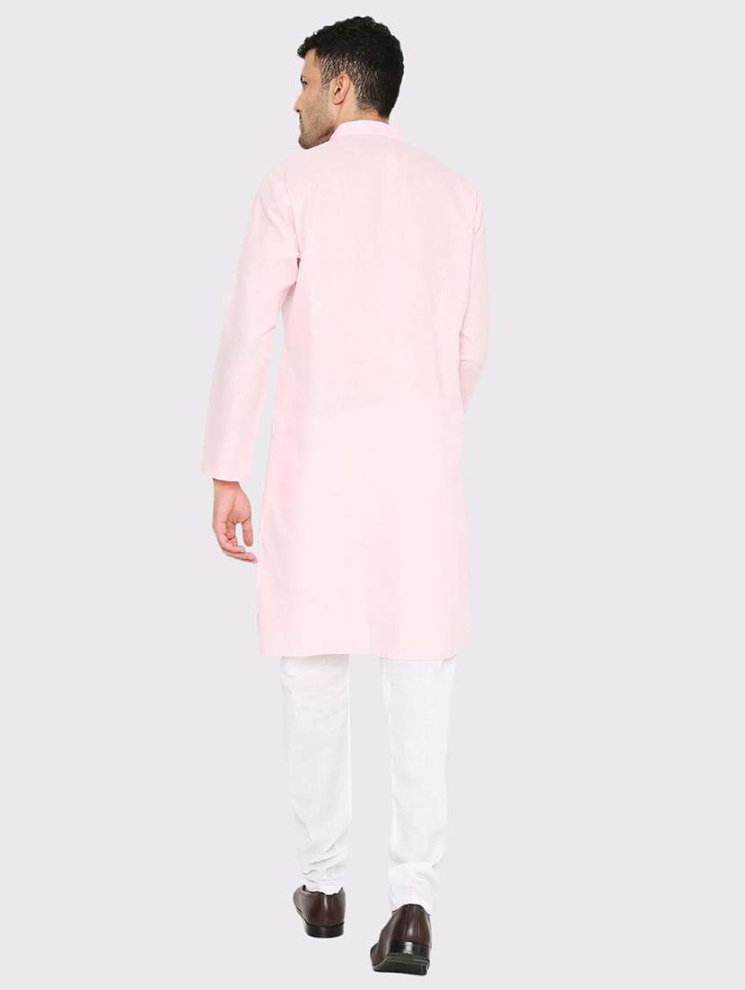 men solid mandarin neck long kurta - 21979271 -  Standard Image - 4