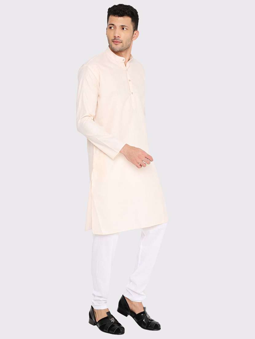 men solid mandarin neck long kurta - 21979274 -  Standard Image - 1
