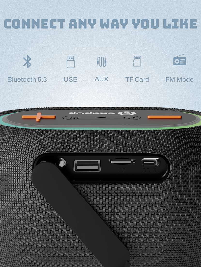 snapup groove vibe portable bluetooth speaker (groovy black) - 21979315 -  Standard Image - 1