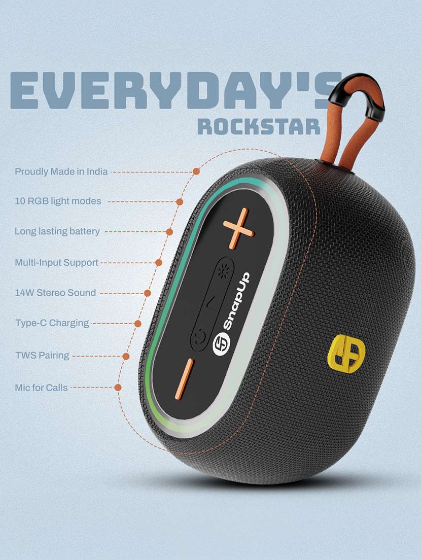 snapup groove vibe portable bluetooth speaker (groovy black) - 21979315 -  Standard Image - 4