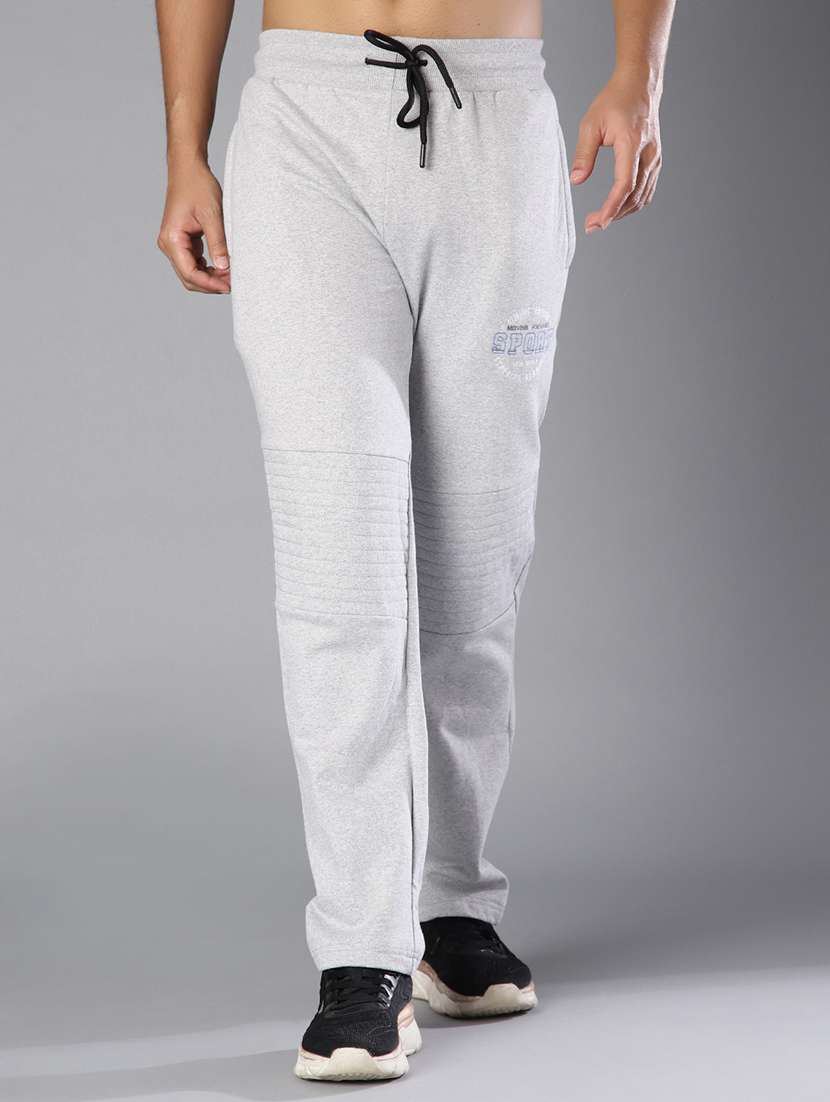 men melange mid rise full length track pant - 21979336 -  Standard Image - 1