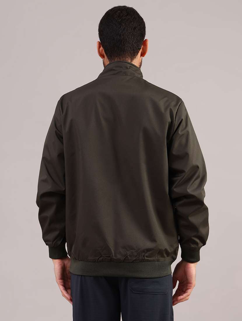 Men Solid Stand Collar Long Sleeve Casual Jacket - 21979390 -  Standard Image - 4