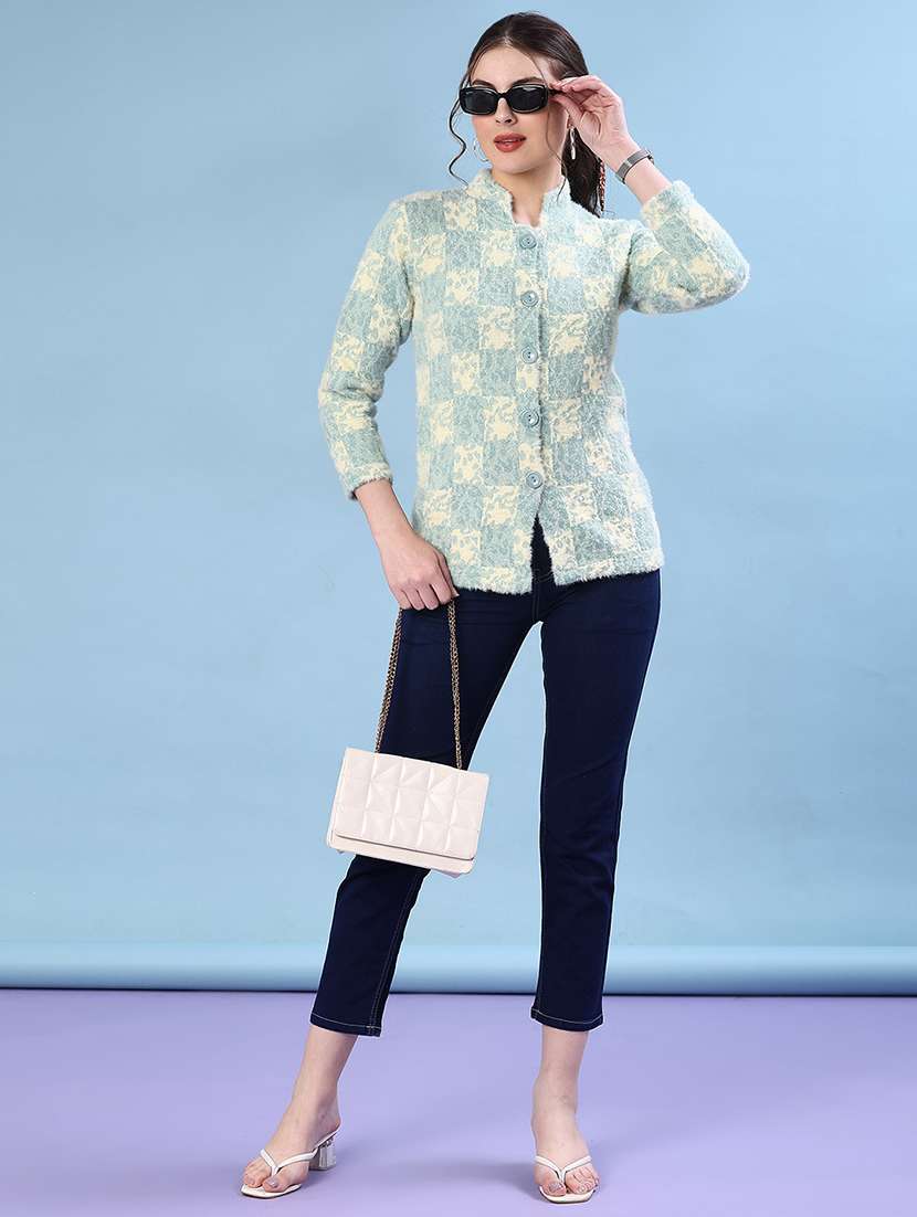 women self design long sleeve cardigan - 21979404 -  Standard Image - 4