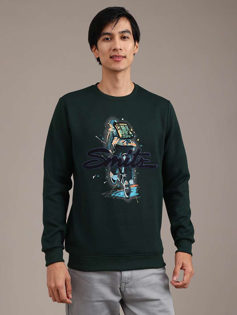 men printed long sleeve sweatshirt - 21979437 -  Standard Image - 1