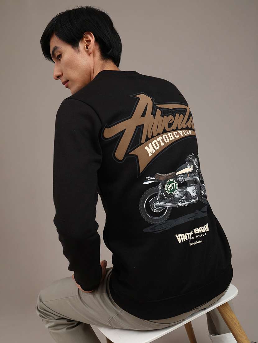 men printed long sleeve sweatshirt