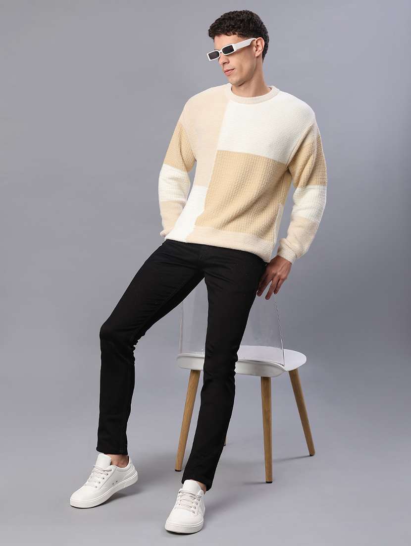 men self design long sleeve regular fit pullover  - 21979446 -  Standard Image - 4