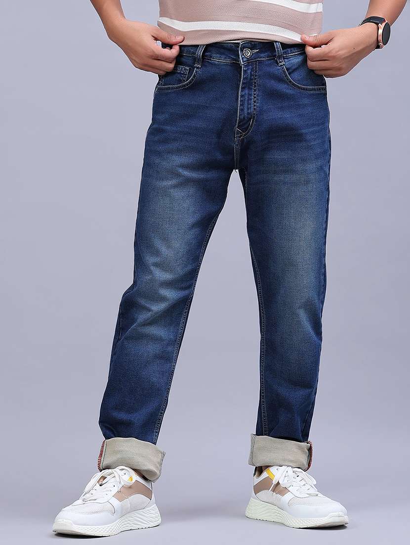 men washed mid rise full length jeans - 21979450 -  Standard Image - 1