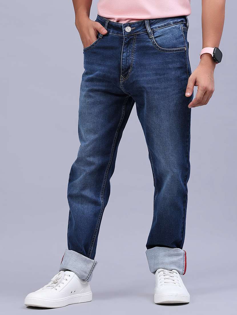 men washed mid rise full length jeans - 21979452 -  Standard Image - 1