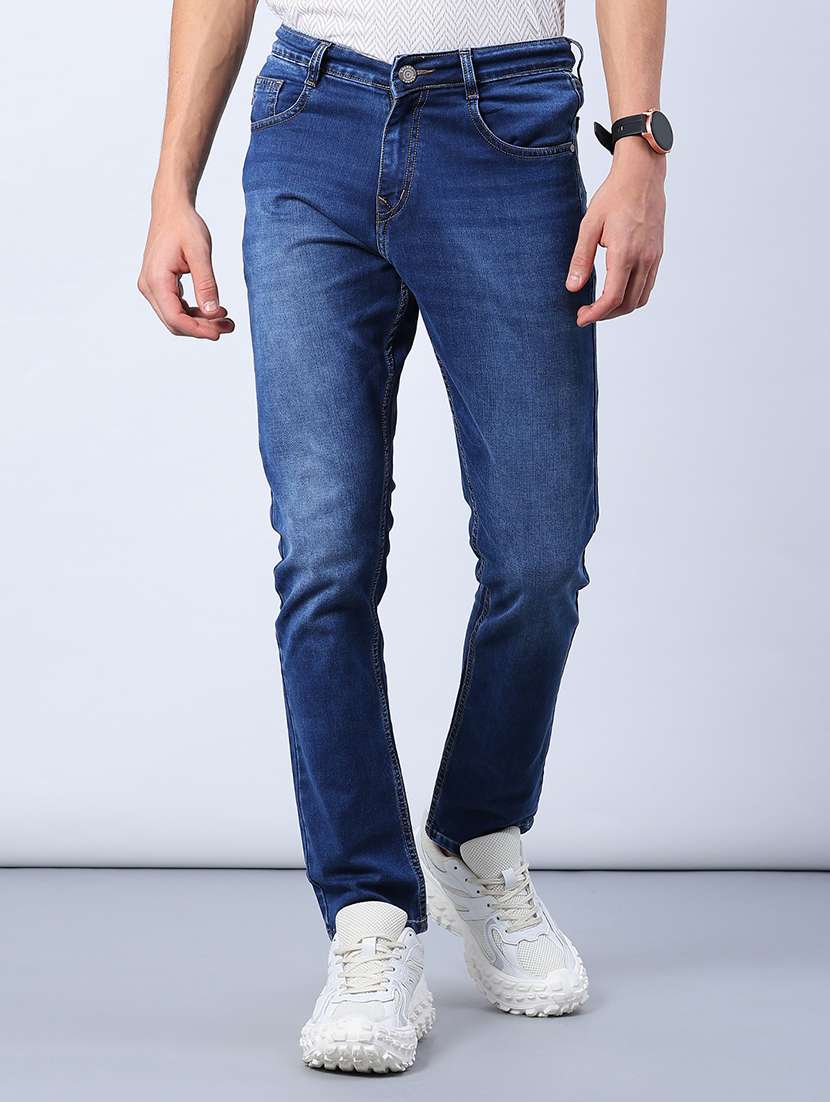 men washed mid rise full length jeans - 21979455 -  Standard Image - 1