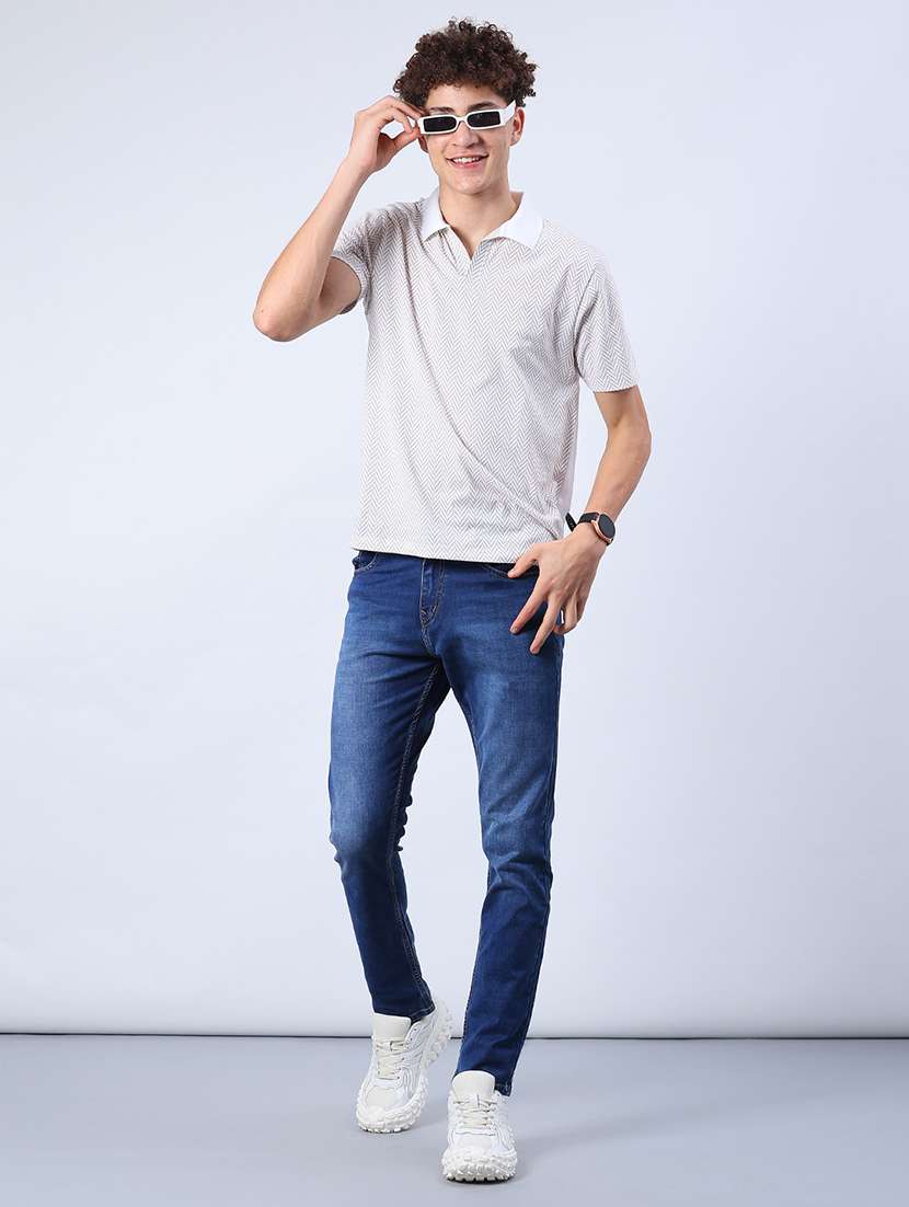 men washed mid rise full length jeans - 21979455 -  Standard Image - 4