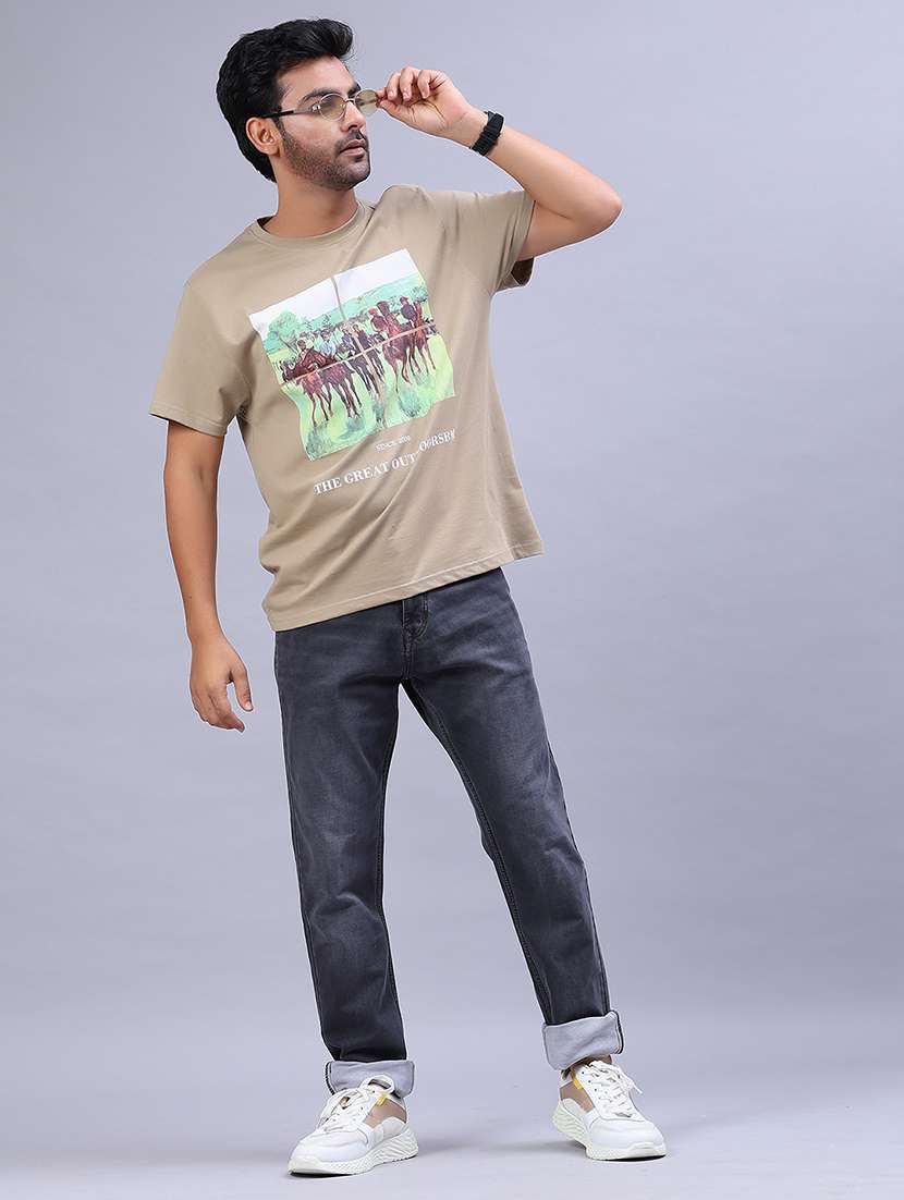 men solid mid rise tapered fit jeans - 21979457 -  Standard Image - 4