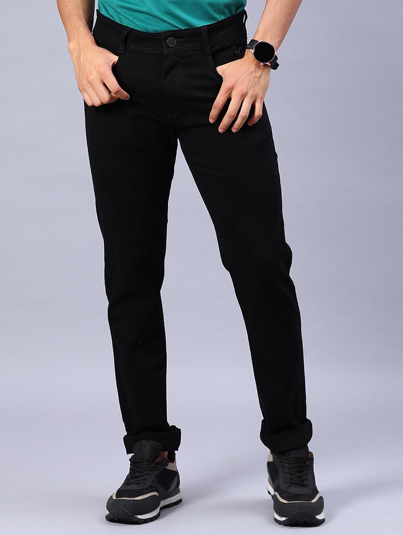 men plain mid rise full length jeans - 21979466 - Standard Image - 1