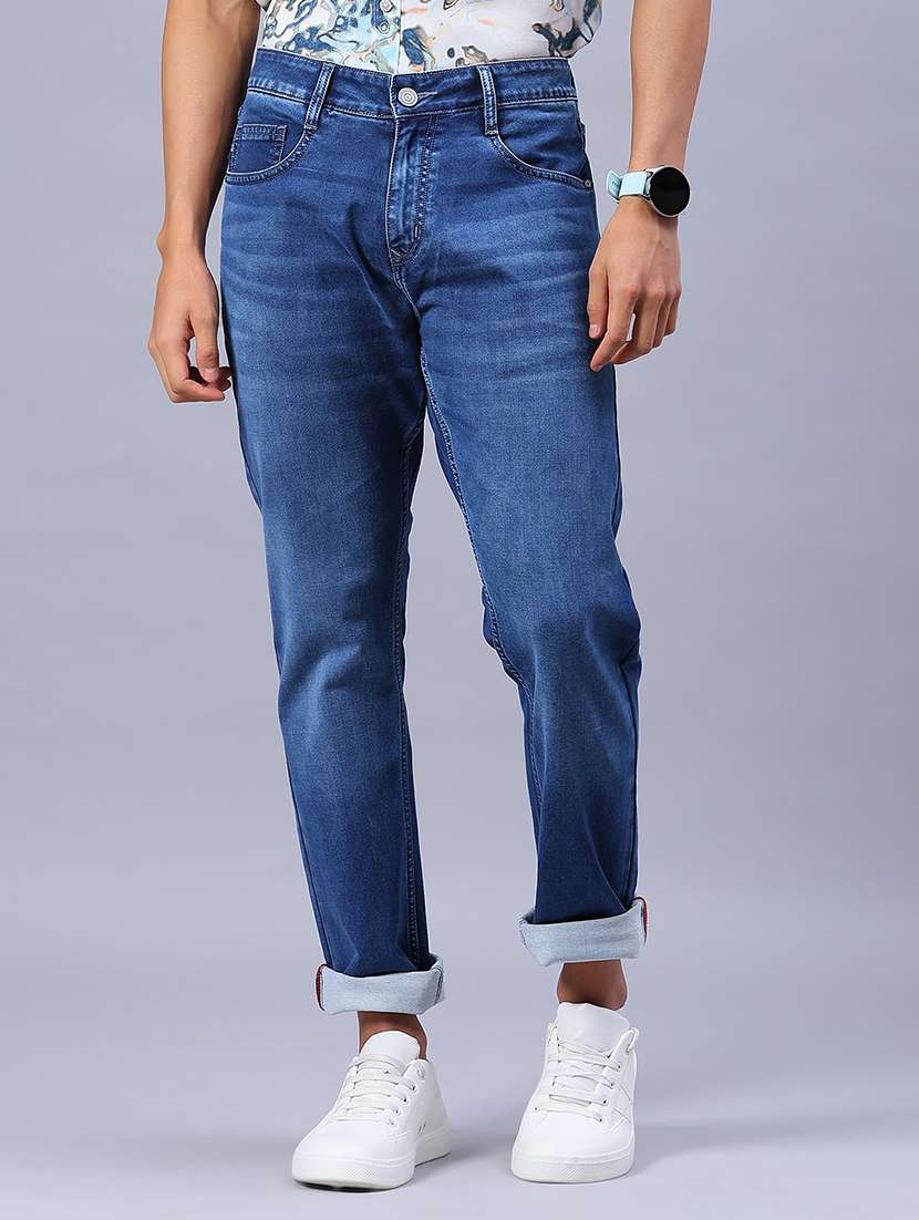 men washed mid rise full length jeans - 21979492 -  Standard Image - 1