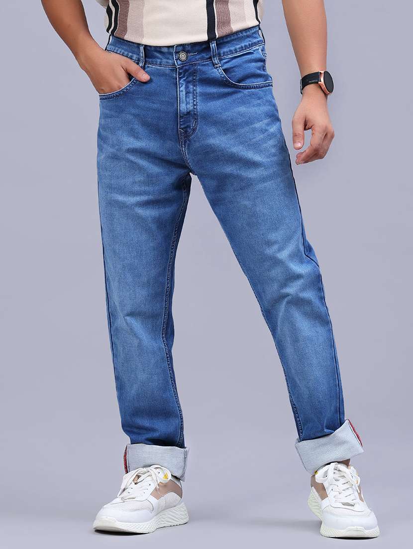 men washed mid rise full length jeans - 21979494 -  Standard Image - 1