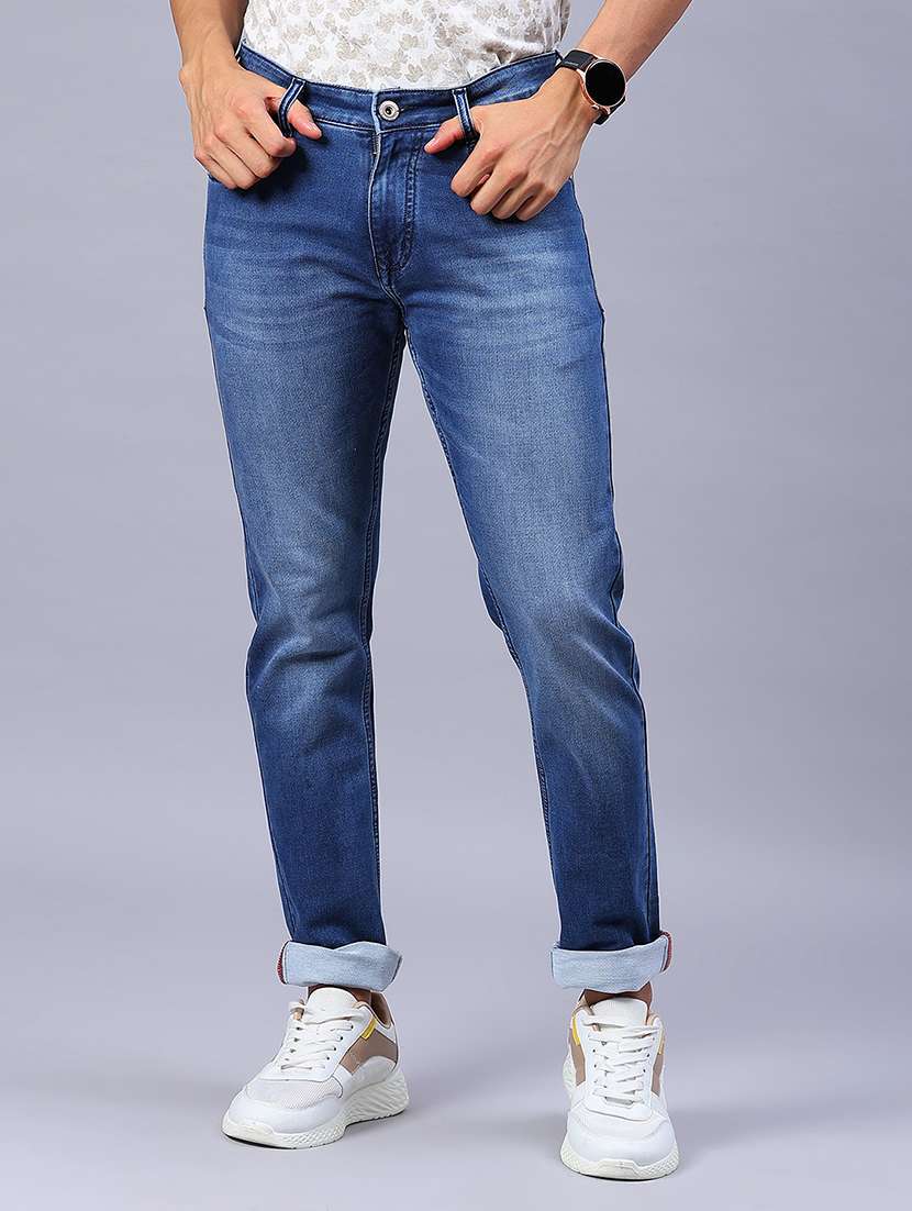 men washed mid rise full length jeans - 21979498 -  Standard Image - 1