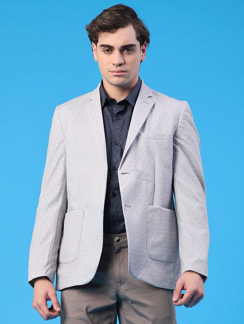 men long sleeve single breasted casual blazer - 21979644 -  Standard Image - 1