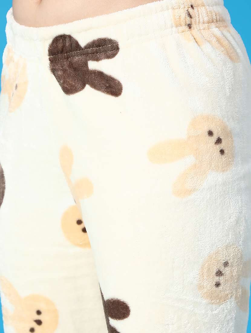 women printed mid rise winter wear pyjama - 21979677 -  Standard Image - 4