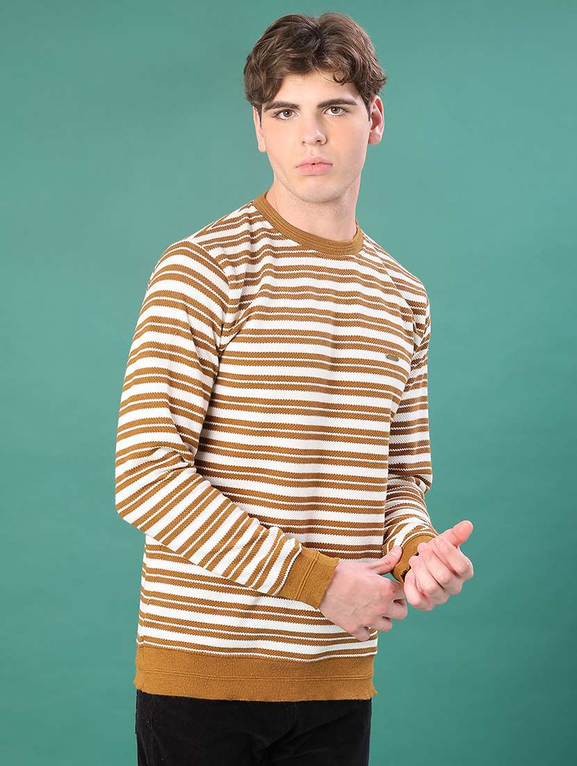 men striped long sleeve regular fit pullover  - 21979690 -  Standard Image - 1
