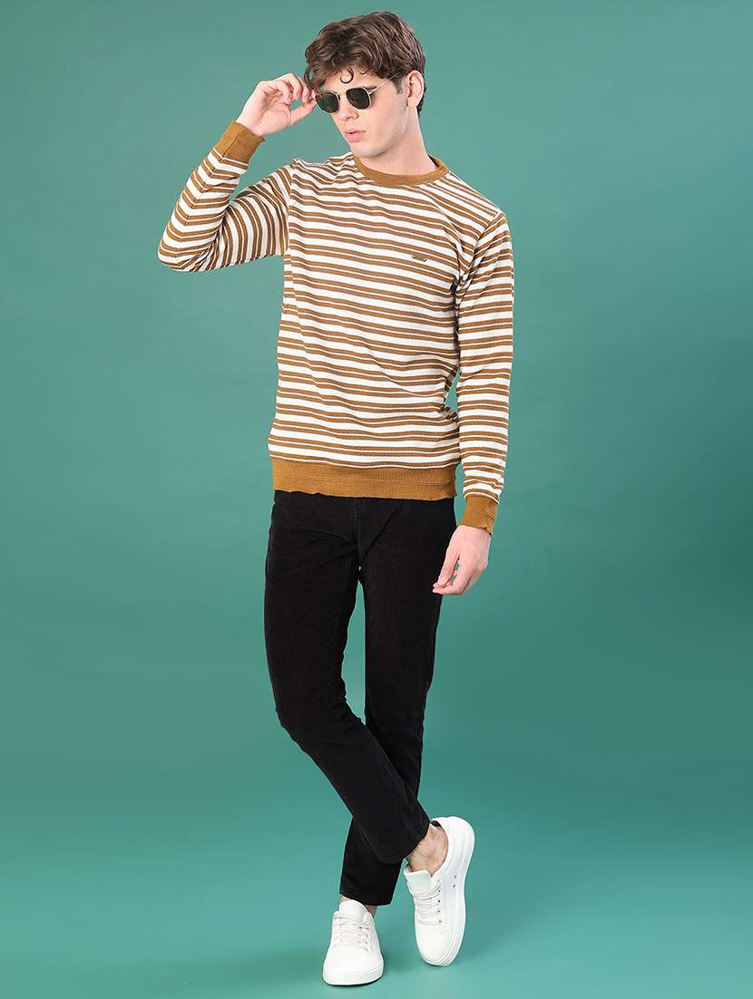 men striped long sleeve regular fit pullover  - 21979690 -  Standard Image - 4