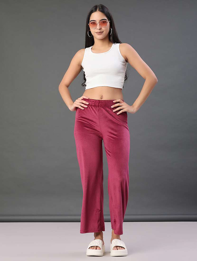 women solid mid rise winter wear pyjama - 21979717 -  Standard Image - 4