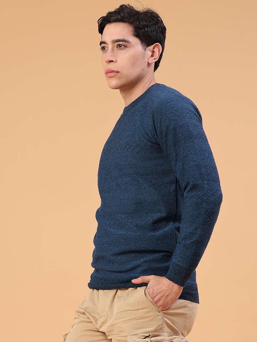 men self designed long sleeve pullover - 21979719 -  Standard Image - 1