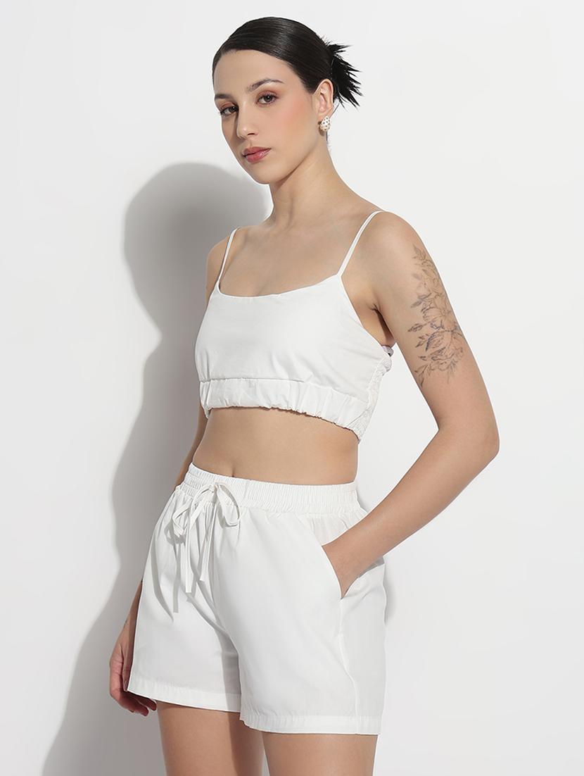 women solid shirt and short with tank top set - 21979729 -  Standard Image - 1
