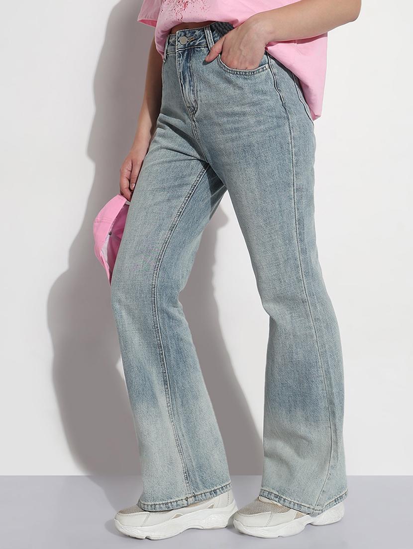 women solid high rise bootcut jean - 21979735 -  Standard Image - 1