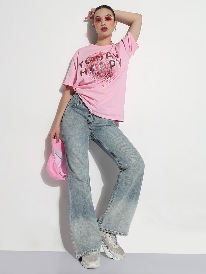 women solid high rise bootcut jean - 21979735 - Standard Image - 4