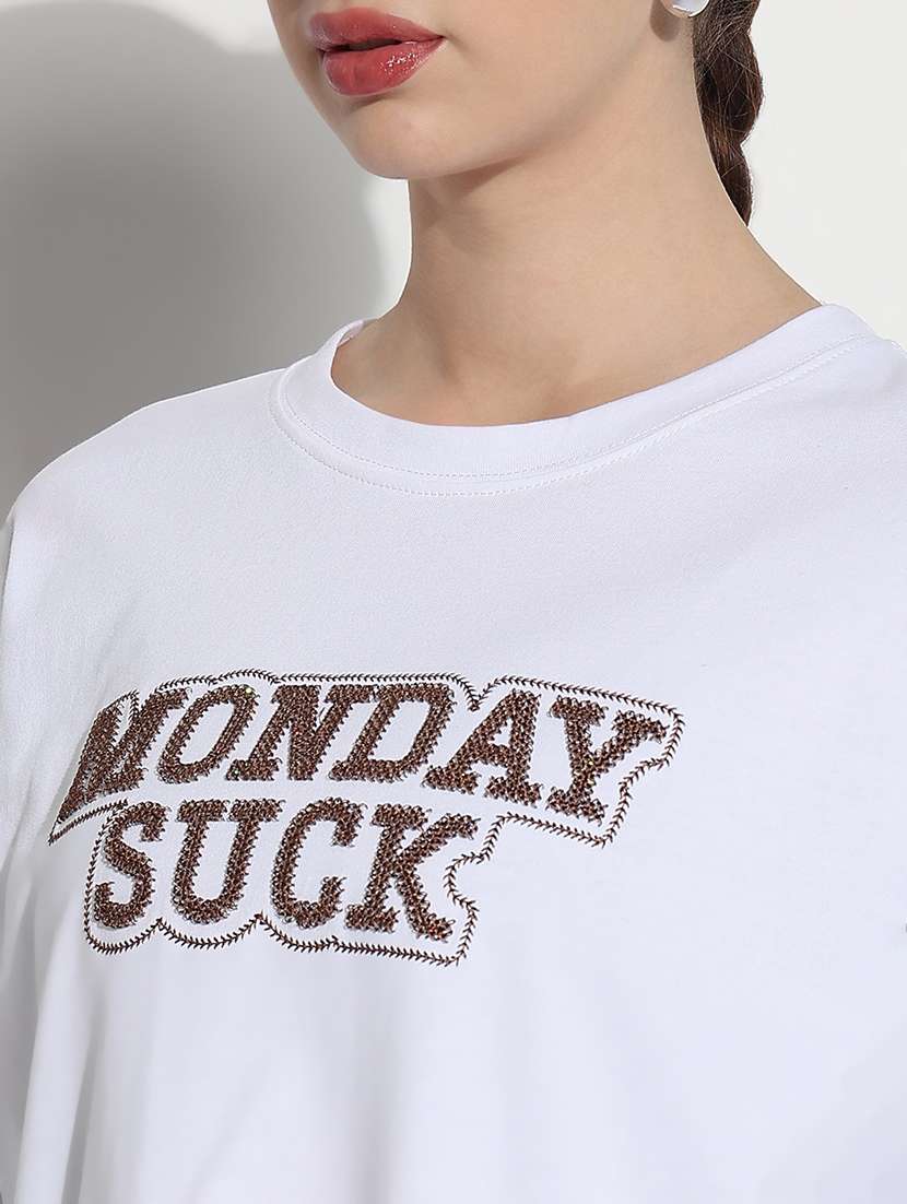 women printed short sleeve oversized t-shirt - 21979756 -  Standard Image - 4