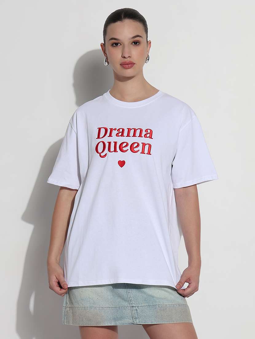 women printed short sleeve oversized t-shirt - 21979758 -  Standard Image - 1