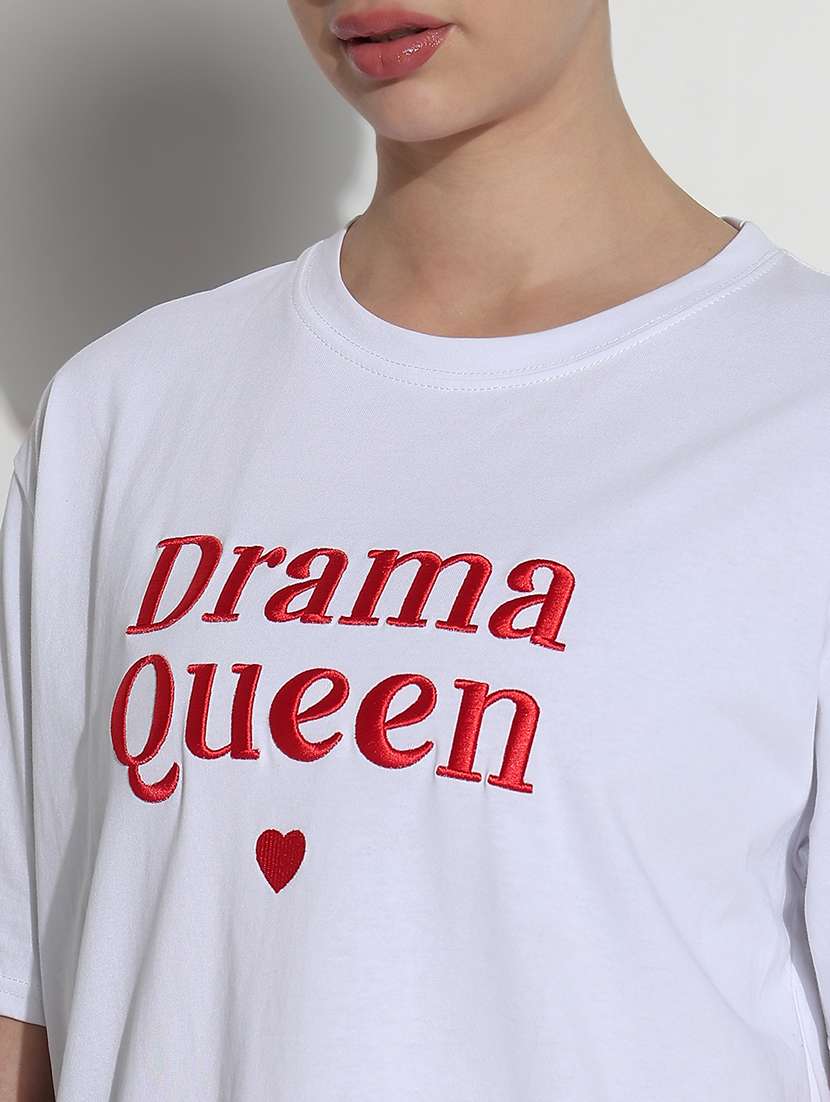 women printed short sleeve oversized t-shirt - 21979758 -  Standard Image - 4