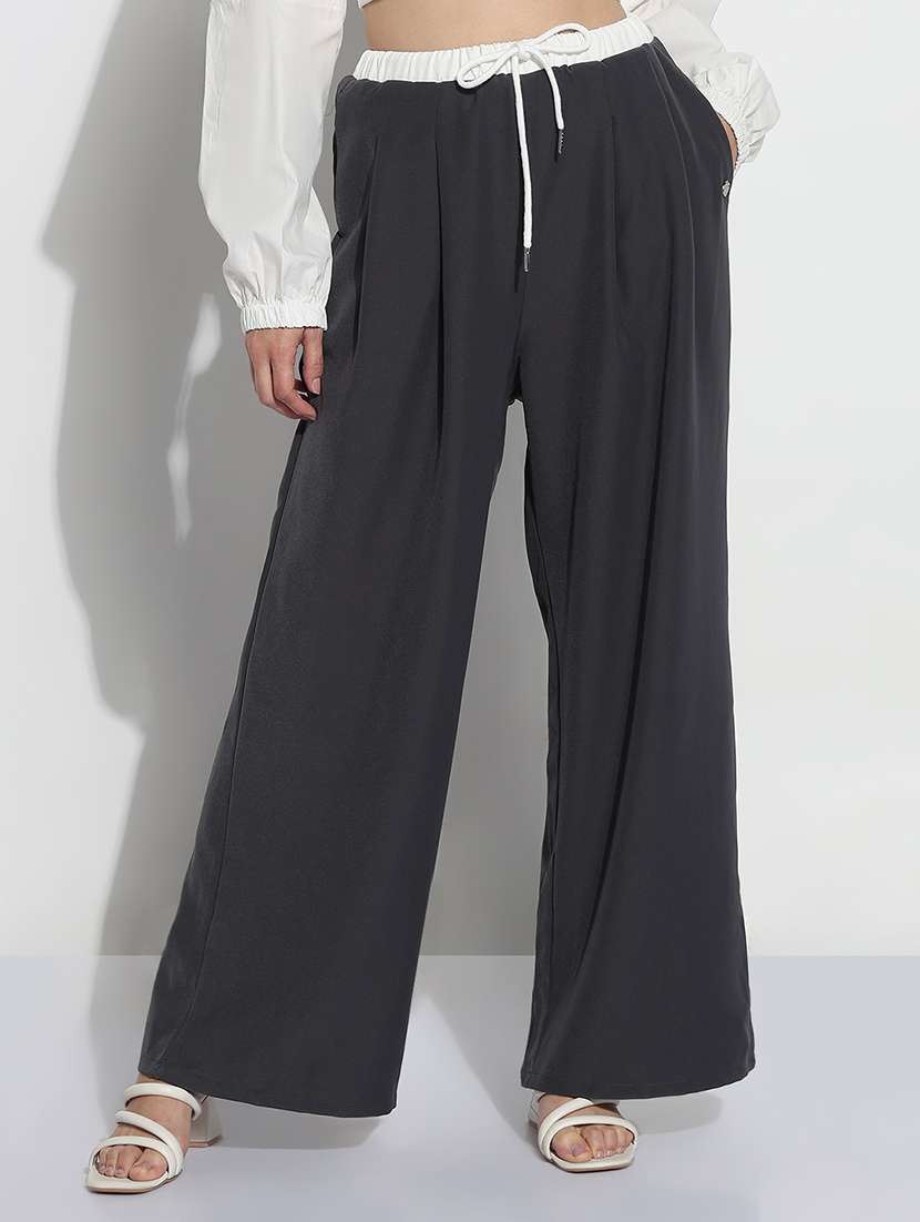 grey viscose trousers - 21979818 -  Standard Image - 4