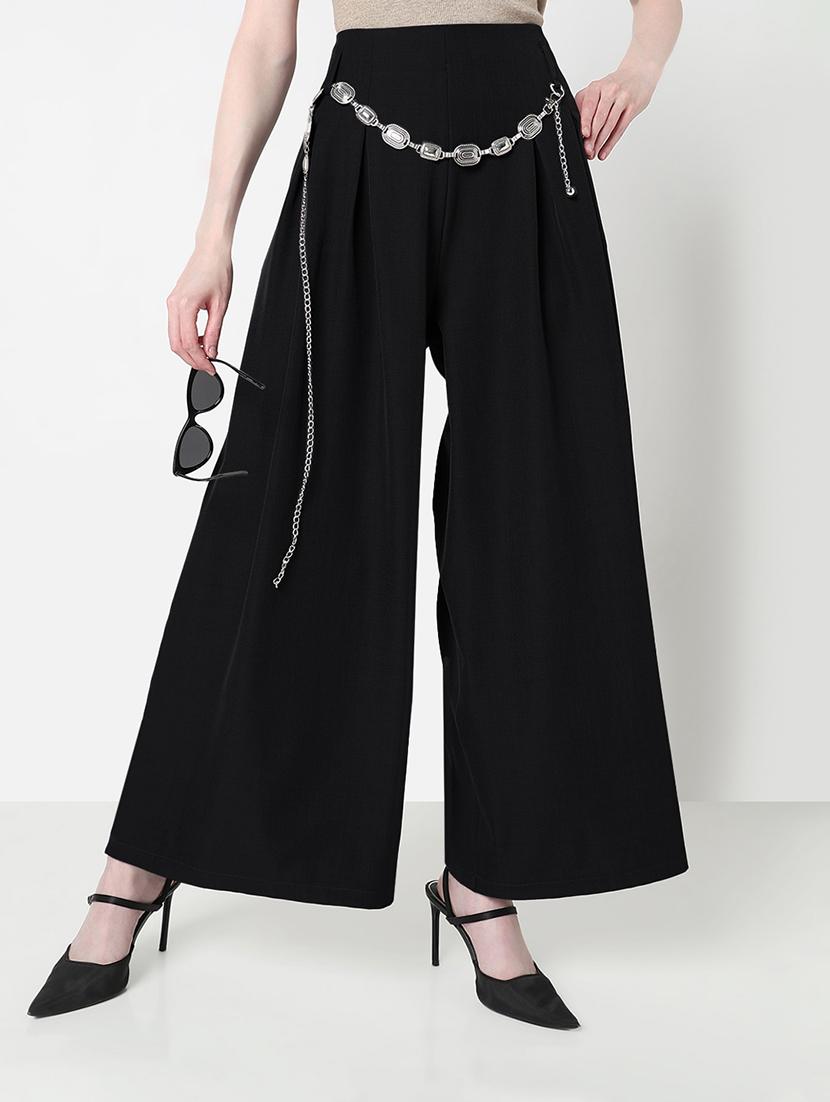 black cotton trousers - 21979819 -  Zoom Image - 0