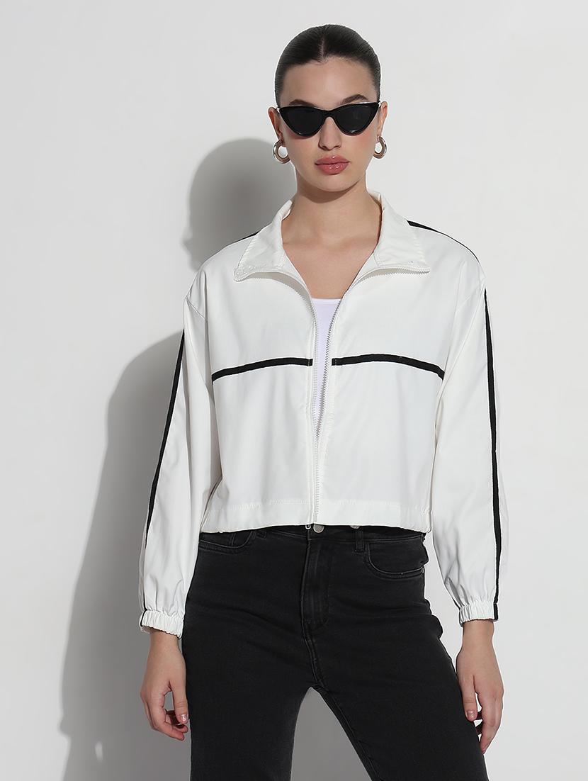 women tapered long sleeve windcheater jacket - 21979832 - Standard Image - 1
