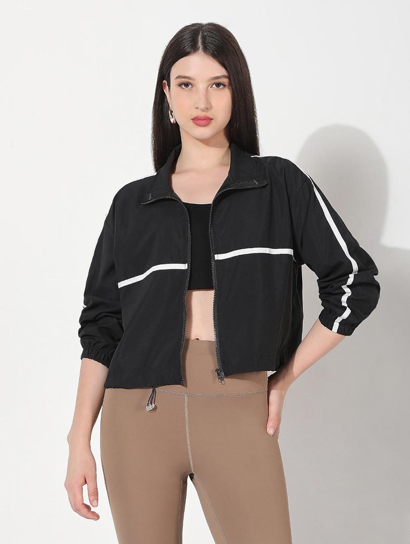 black nylon regular jacket - 21979833 - Standard Image - 1
